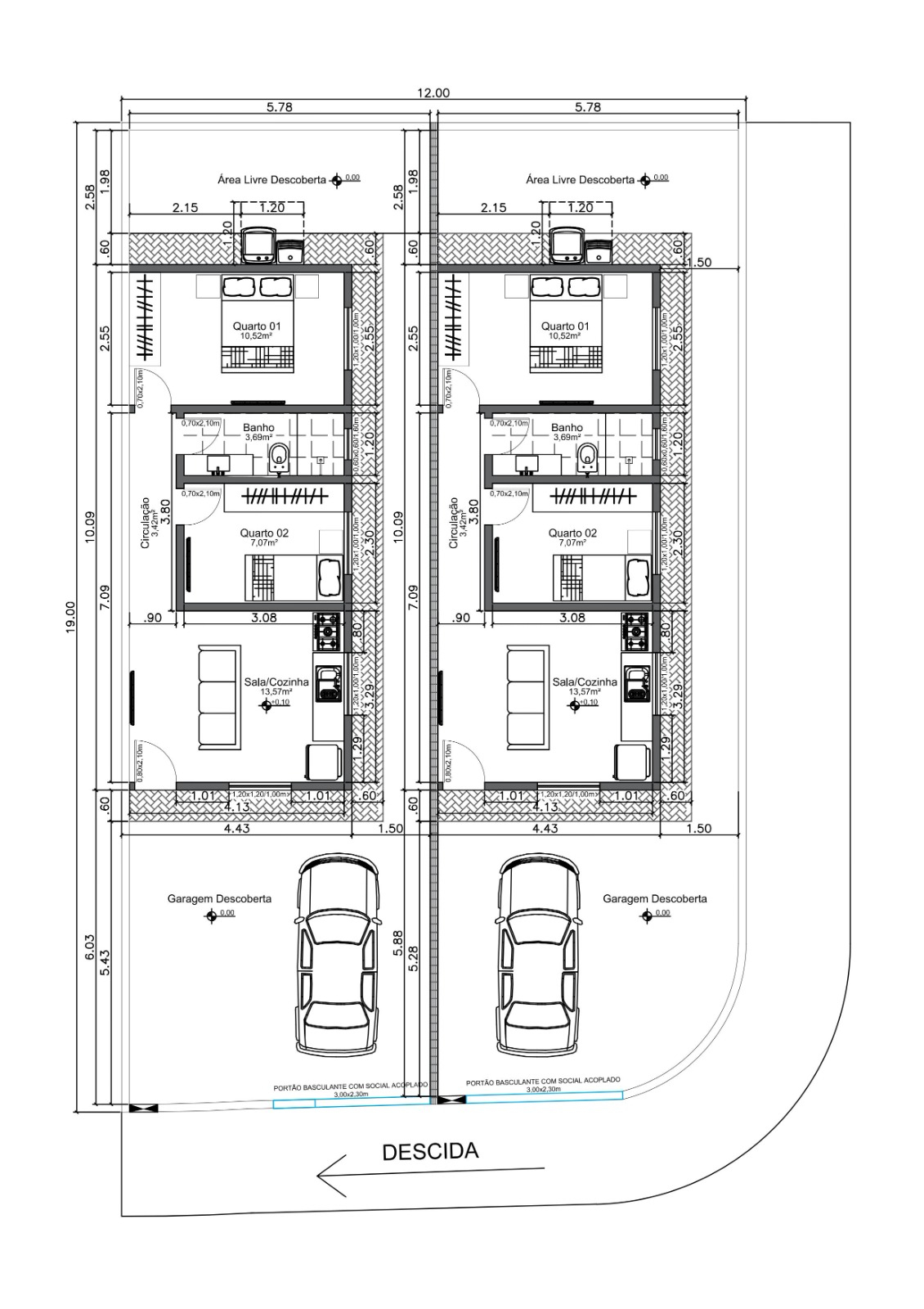 Planta repartições